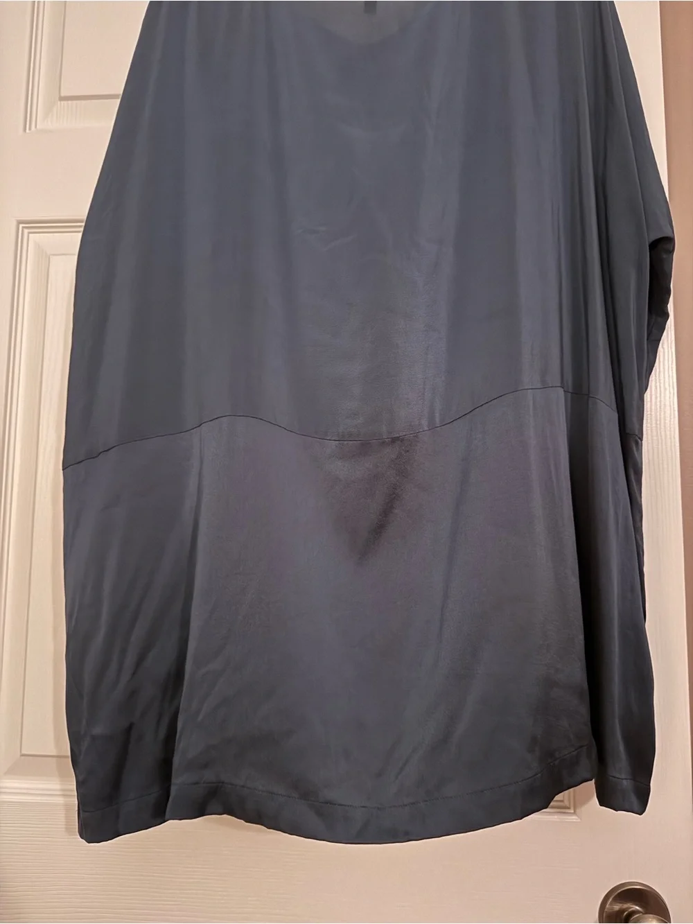 Eileen Fisher Navy Silk Relaxed Short-Sleeve Tunic - Picture 3 of 4